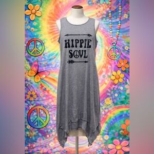 Gray Sleeveless 'Hippie Soul' Dress